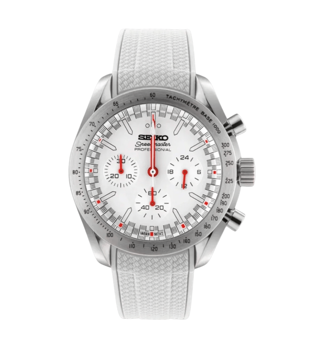 Seiko Mod Speedmaster Chrome Ember - Watches By Cody