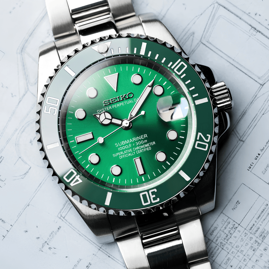Seiko Mod Submariner Green - Watches By Cody