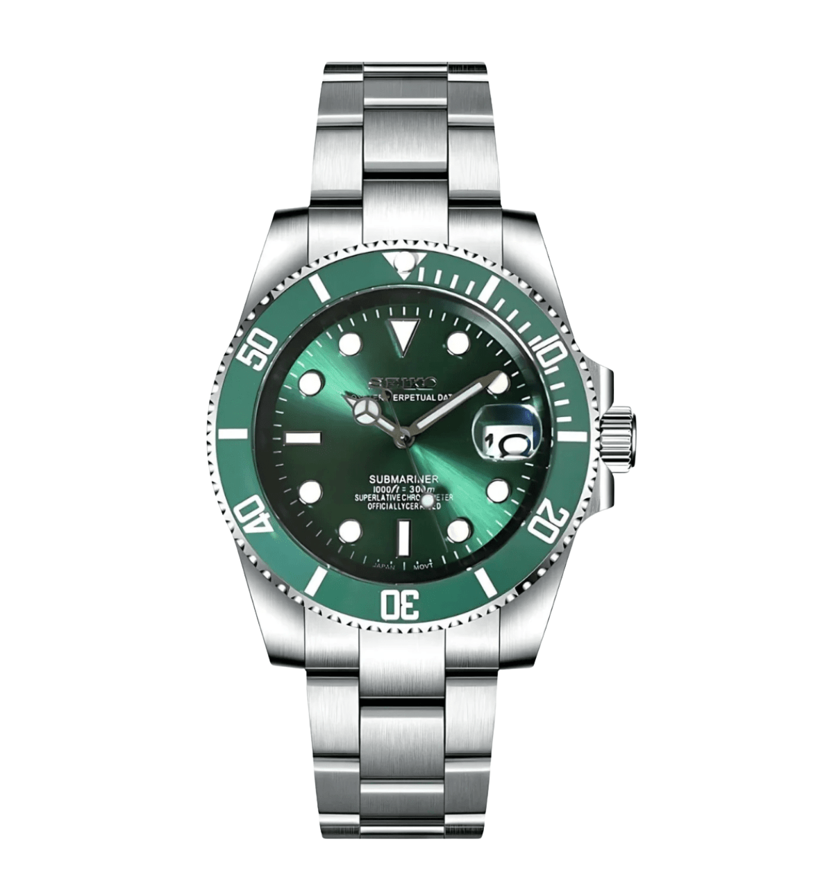Seiko Mod Submariner Green - Watches By Cody