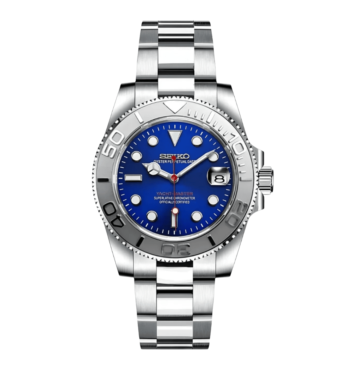 Seiko Mod Yacht Master Blue - Watches By Cody