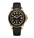 Seiko Mod Yacht Master Gold Black - Watches By Cody
