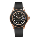 Seiko Mod Yacht Master RG Black - Watches By Cody