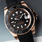 Seiko Mod Yacht Master RG Black - Watches By Cody