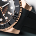 Seiko Mod Yacht Master RG Black - Watches By Cody