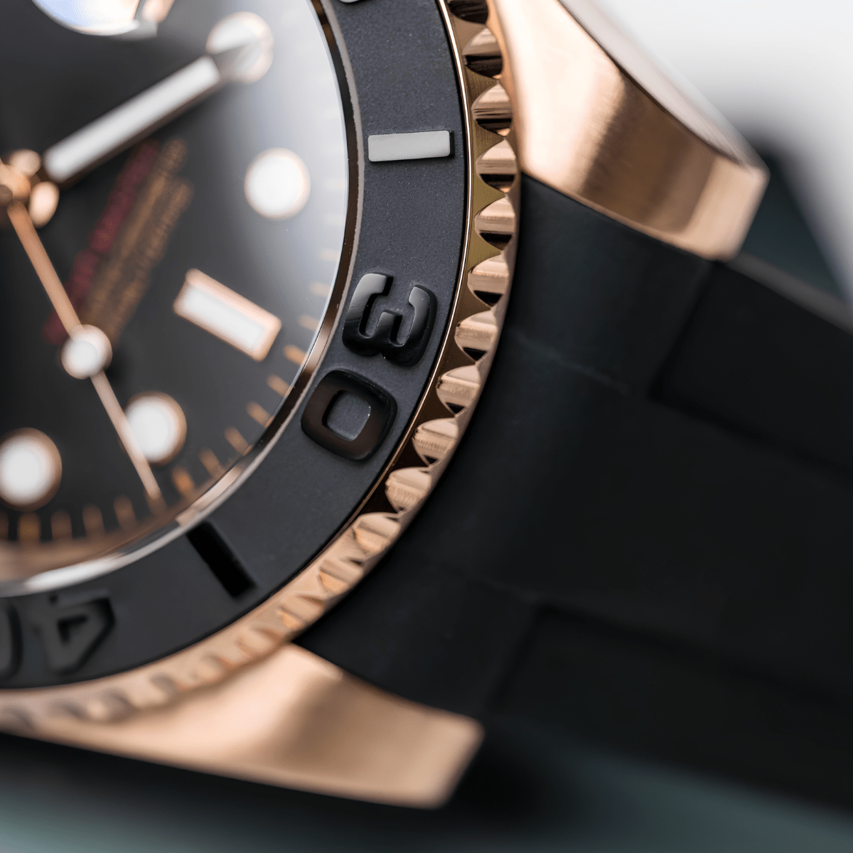 Seiko Mod Yacht Master RG Black - Watches By Cody