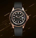 Seiko Mod Yacht Master RG Black - Watches By Cody
