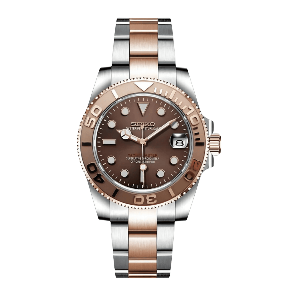 Seiko Mod Yacht Master RG Two - tone - Watches By Cody