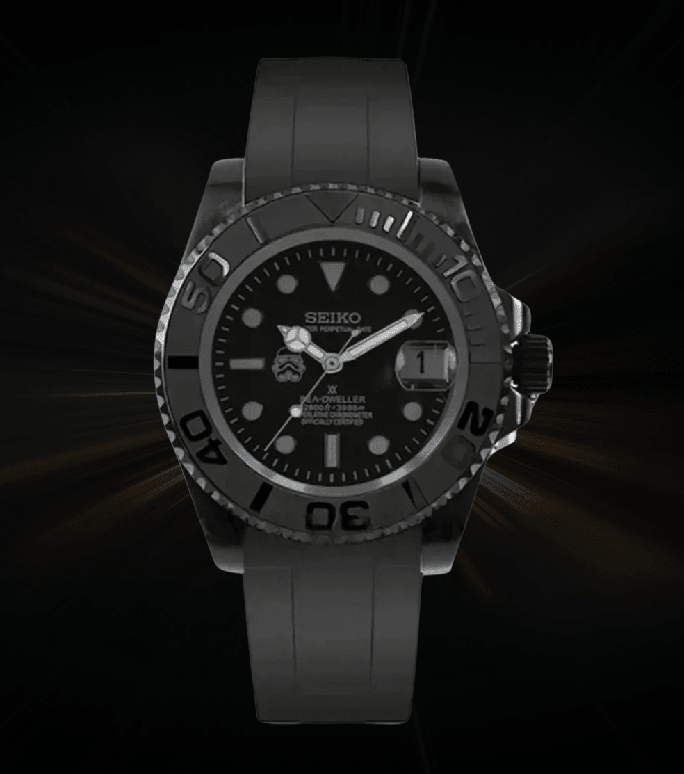 Seiko Mod Yacht Master Star Wars Black - Watches By Cody