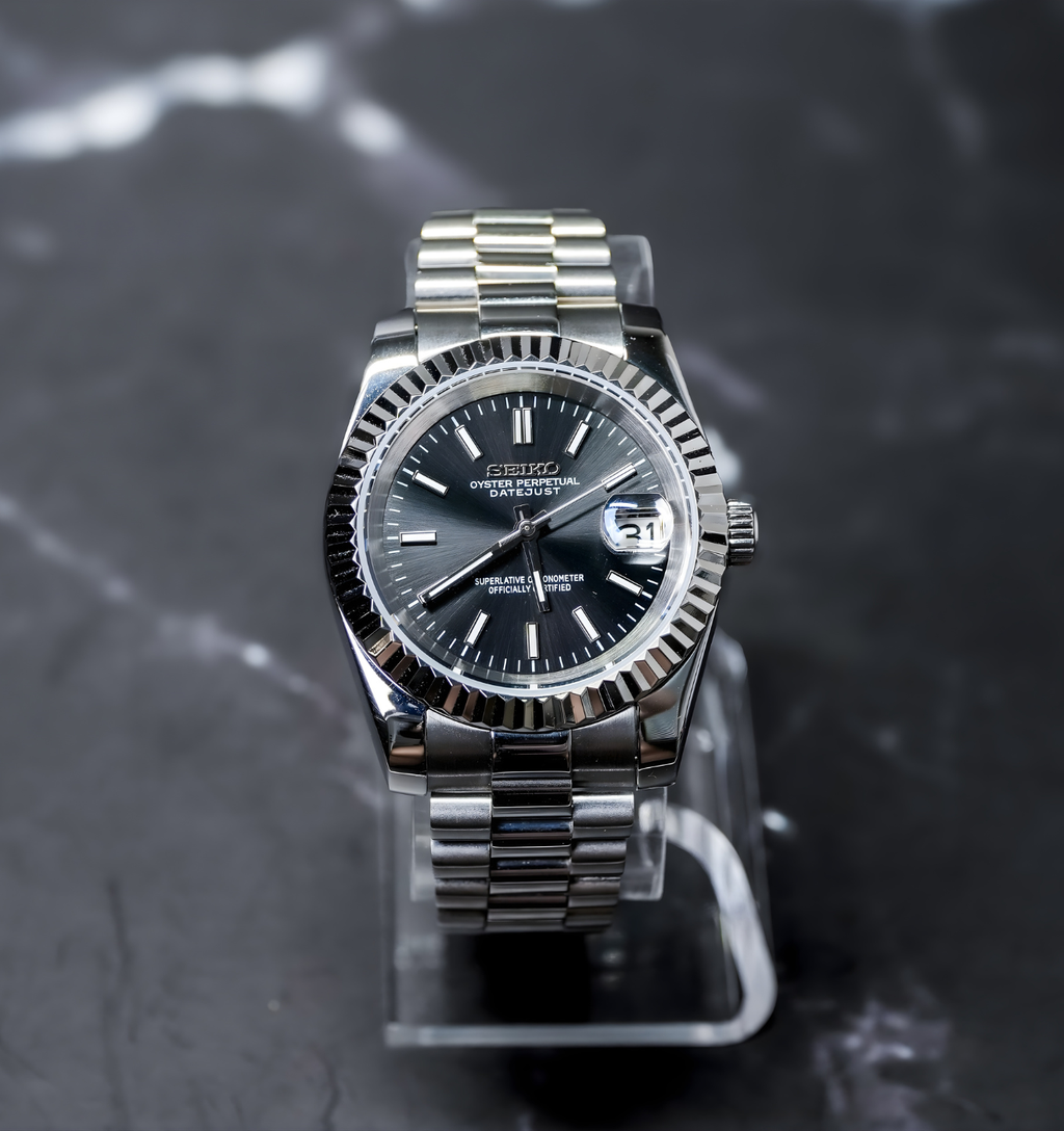 Seiko Mod Datejust Classic Black