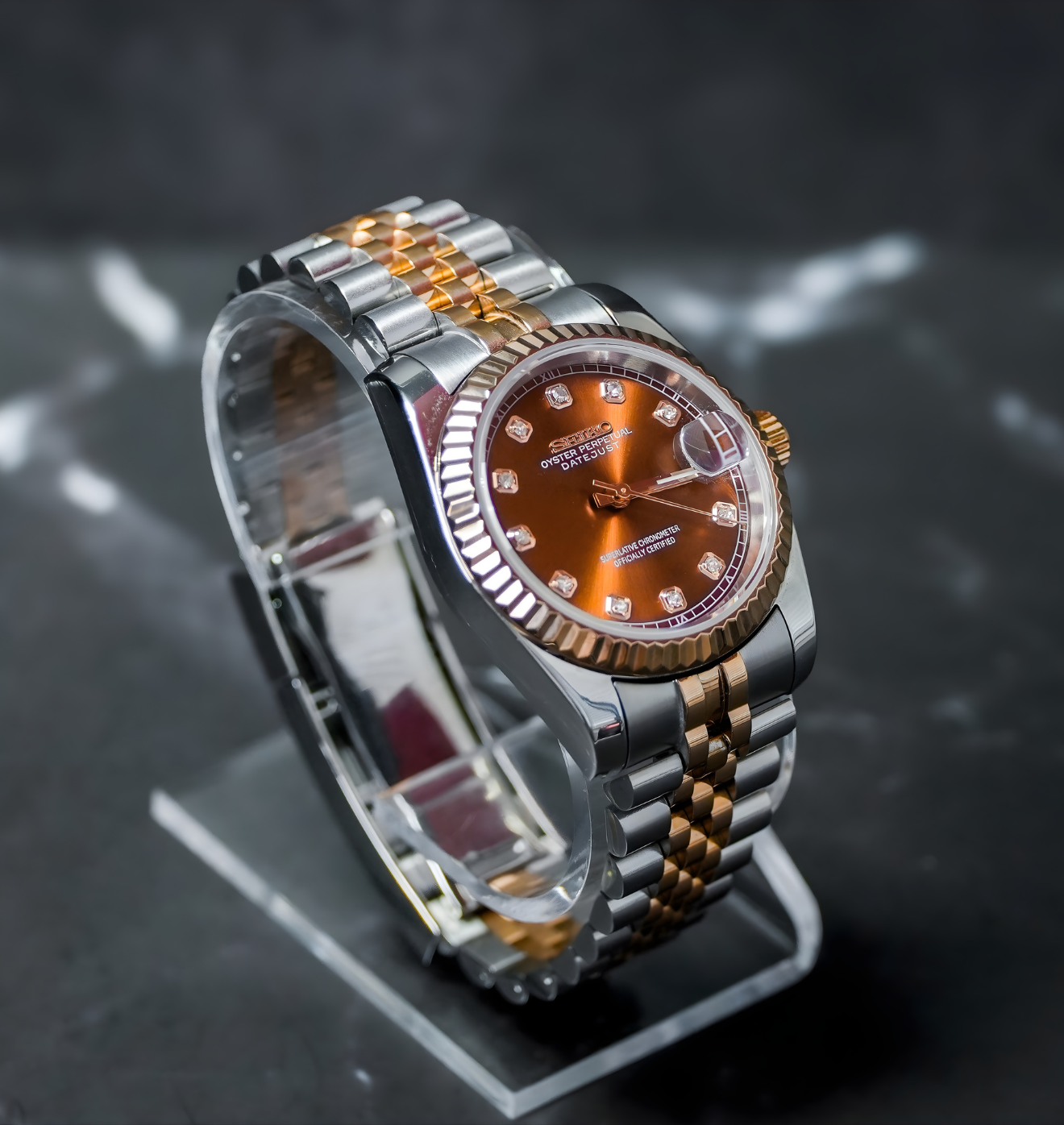 Seiko Mod Datejust Twotone Gem