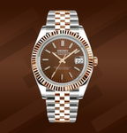 Seiko Mod Datejust Twotone Chocolate
