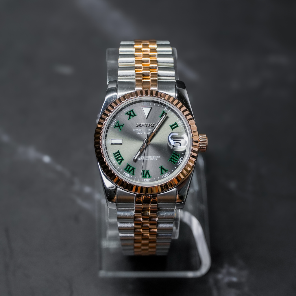 Seiko Mod Datejust Twotone Wimbledon