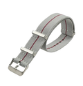 Light Grey & Red Nylon Strap