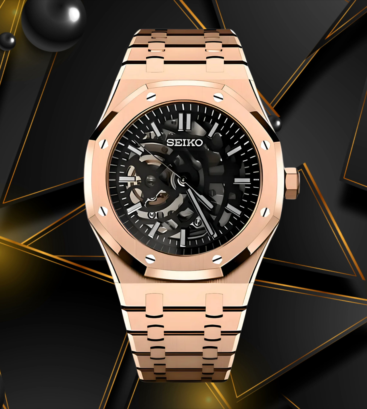 Seiko Mod Royal Oak RG Skeleton