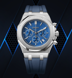 Seiko Mod Royal Oak Chrono Blue